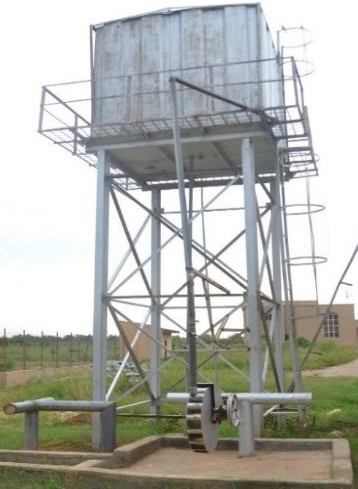 Pumped-storage micro hydropower demonstration system with overhead tank.