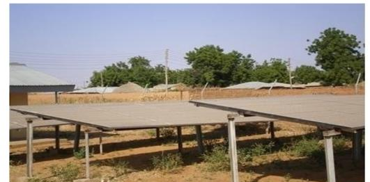 Solar PV mini-grid installed in a village community in Sokoto State.