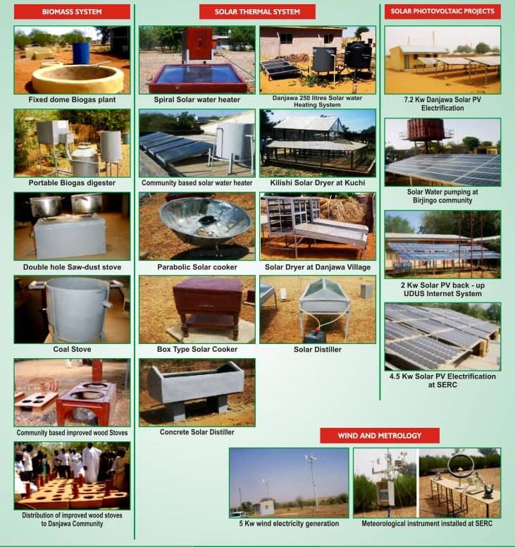 Overview of renewable energy systems developed by SERC